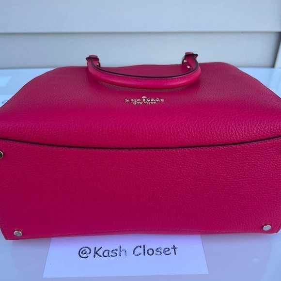 Kate Spade satchel purse leila medium triple compartment Bright Rose - Picture 11 of 12
